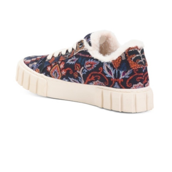NWT Farm Rio Ainika Floral Platform SneakerTapestry Blue - Picture 3 of 7